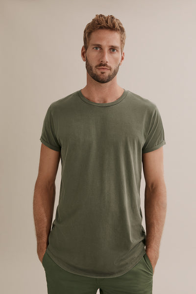 Australian Cotton Longline Garment Dye T-Shirt
