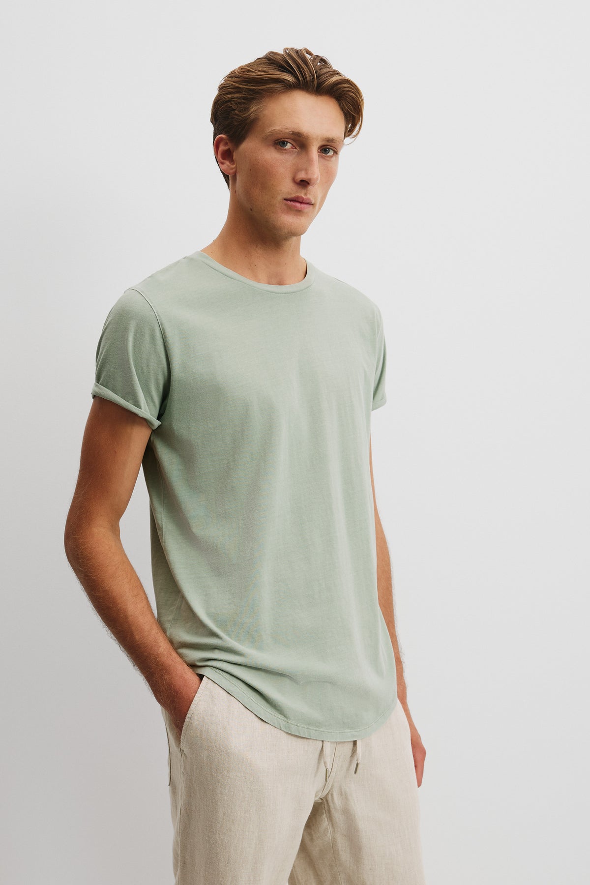 Australian Cotton Longline Garment Dye T-Shirt