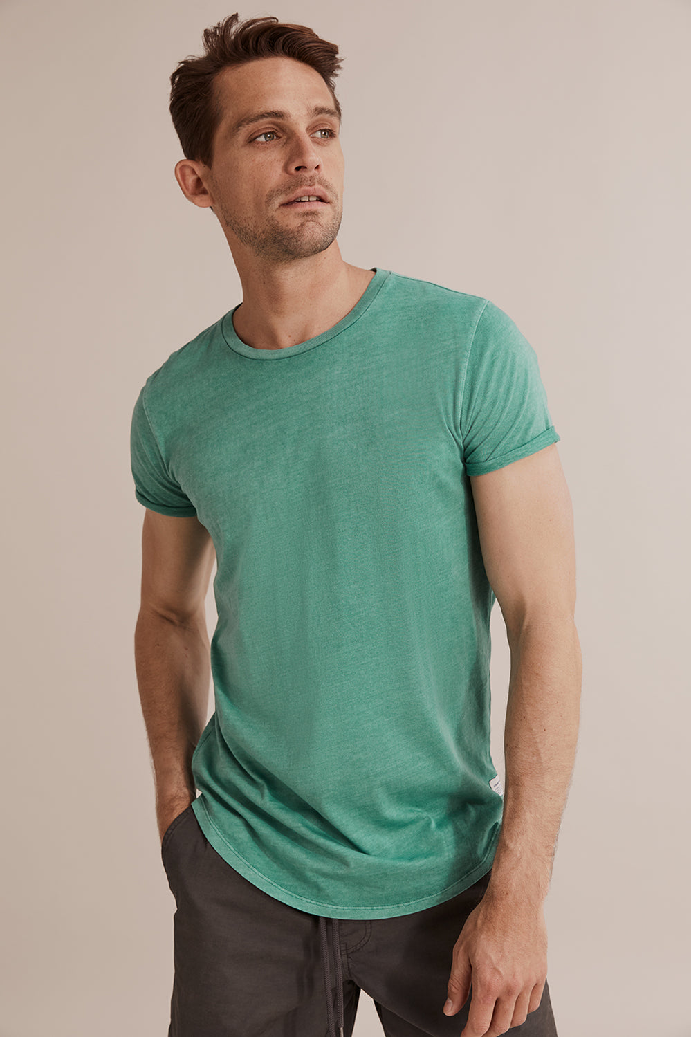 Australian Cotton Longline Garment Dye T-Shirt