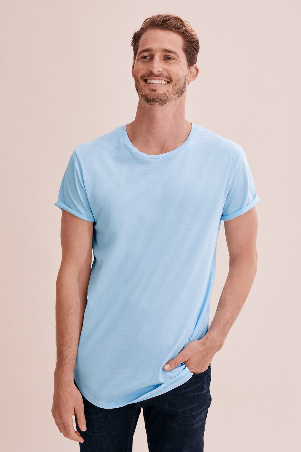 Australian Cotton Longline Garment Dye T-Shirt