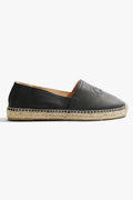 Cr Logo Leather Espadrille