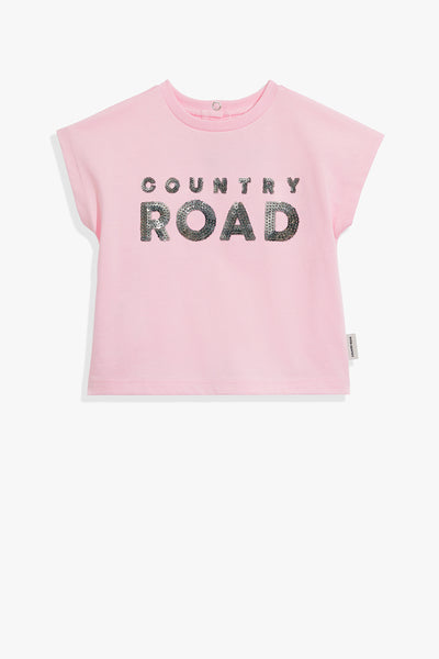 Organically Grown Cotton Sequin Logo T-Shirt