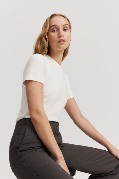 Australian Cotton Blend Fitted T-Shirt