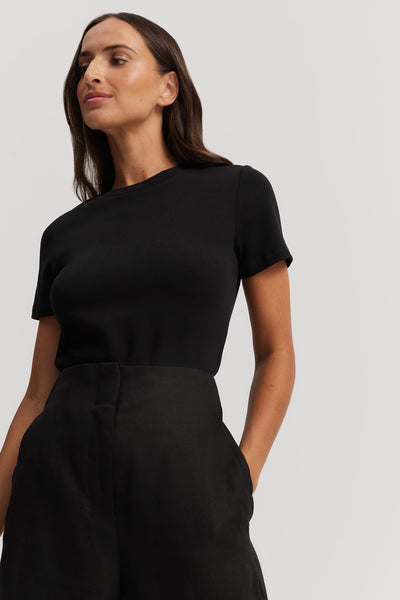 Australian Cotton Blend Fitted T-Shirt