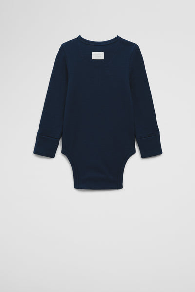 Organically Grown Cotton Rib Long Sleeve Bodysuit