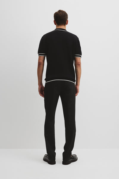 Cotton Blend Tipped Knit Polo