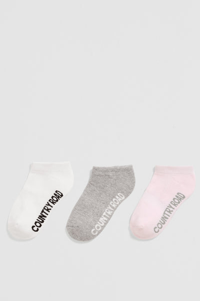 Organically Grown Cotton Blend Cushion Sock Pack Of 3