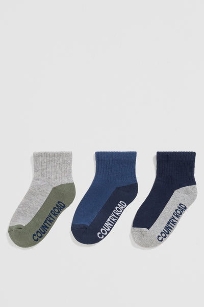 Quarter Crew Sock Pack Of 3
