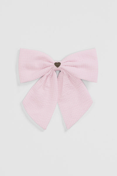 Large Gingham Bow Clip