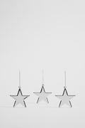 Metallic Star Glass Decoration Set of 3