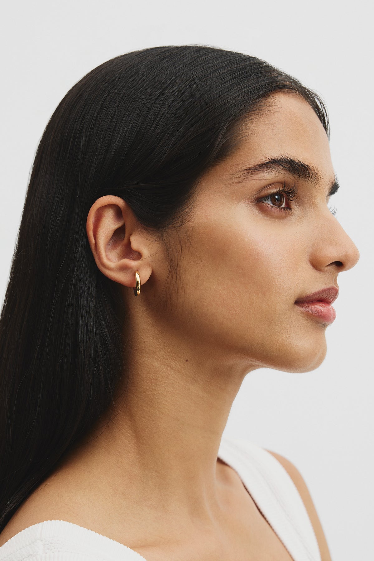 Tarnish-Resistant Large Slim Hoop
