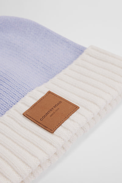 Organically Grown Cotton Blend Patch Logo Beanie