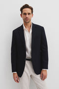 Regular Textured Wool Stretch Blazer