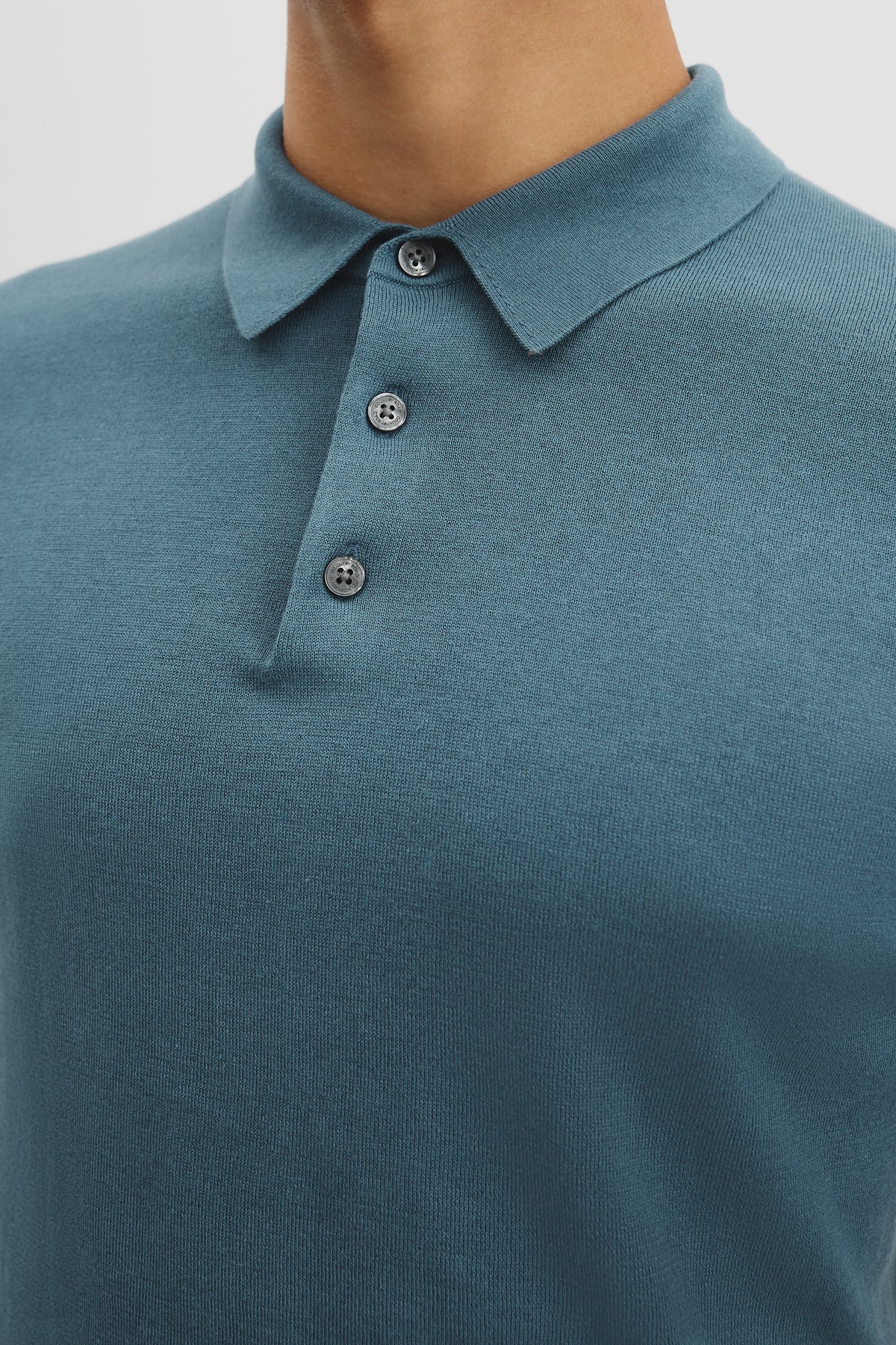 Australian Cotton Blend Silk Button Polo