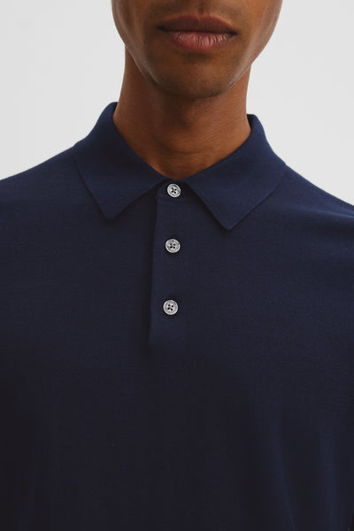 Australian Cotton Blend Silk Button Polo