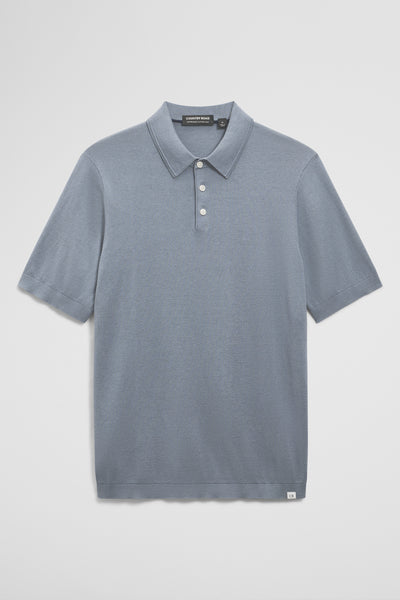Australian Cotton Blend Silk Button Polo