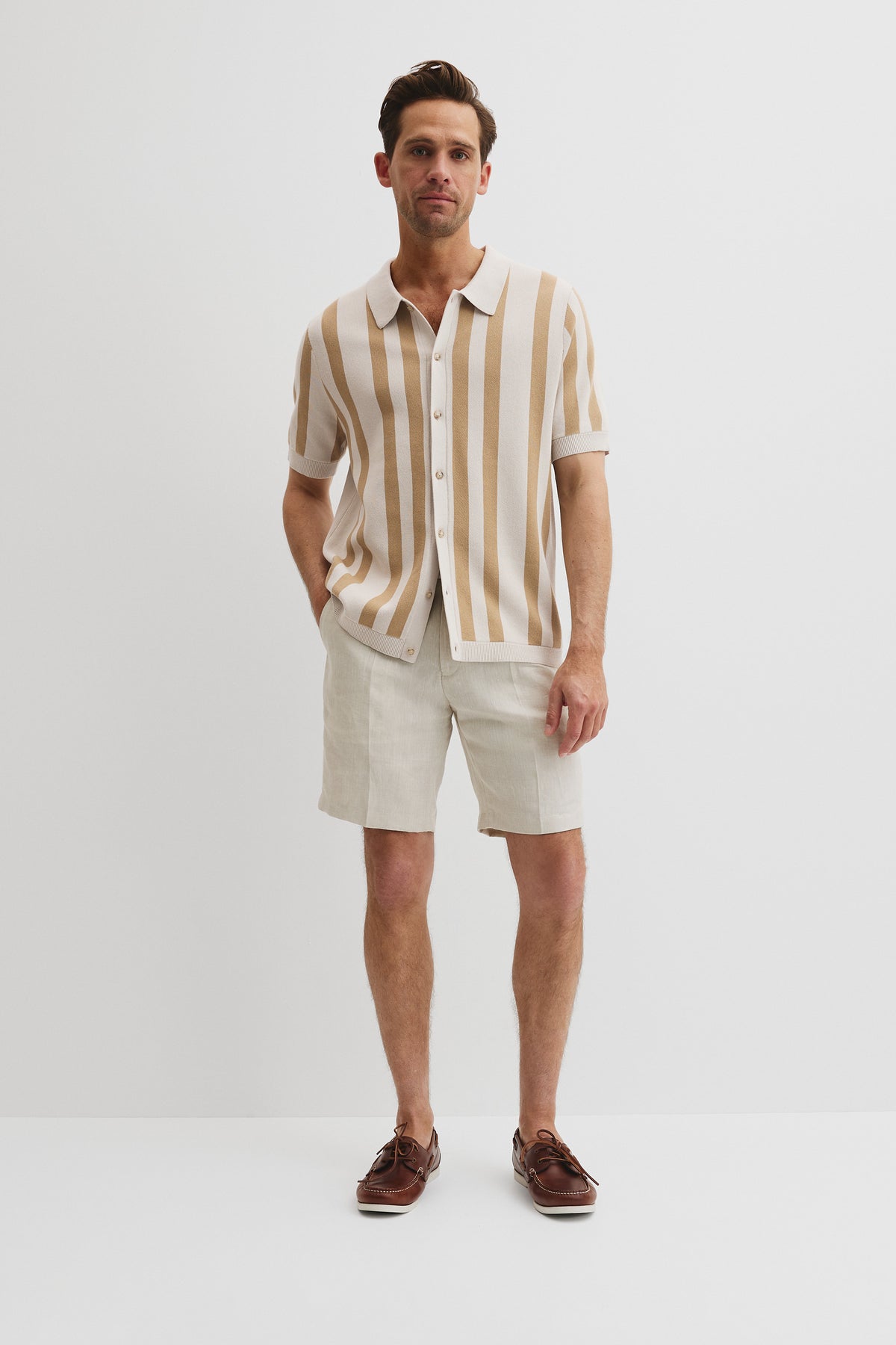 Organically Grown Cotton Stripe Knit Shirt