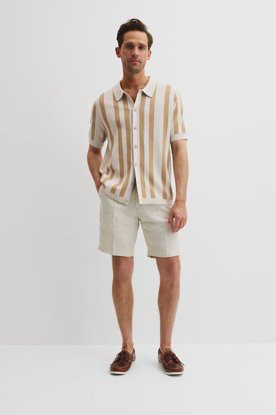 Organically Grown Cotton Stripe Knit Shirt
