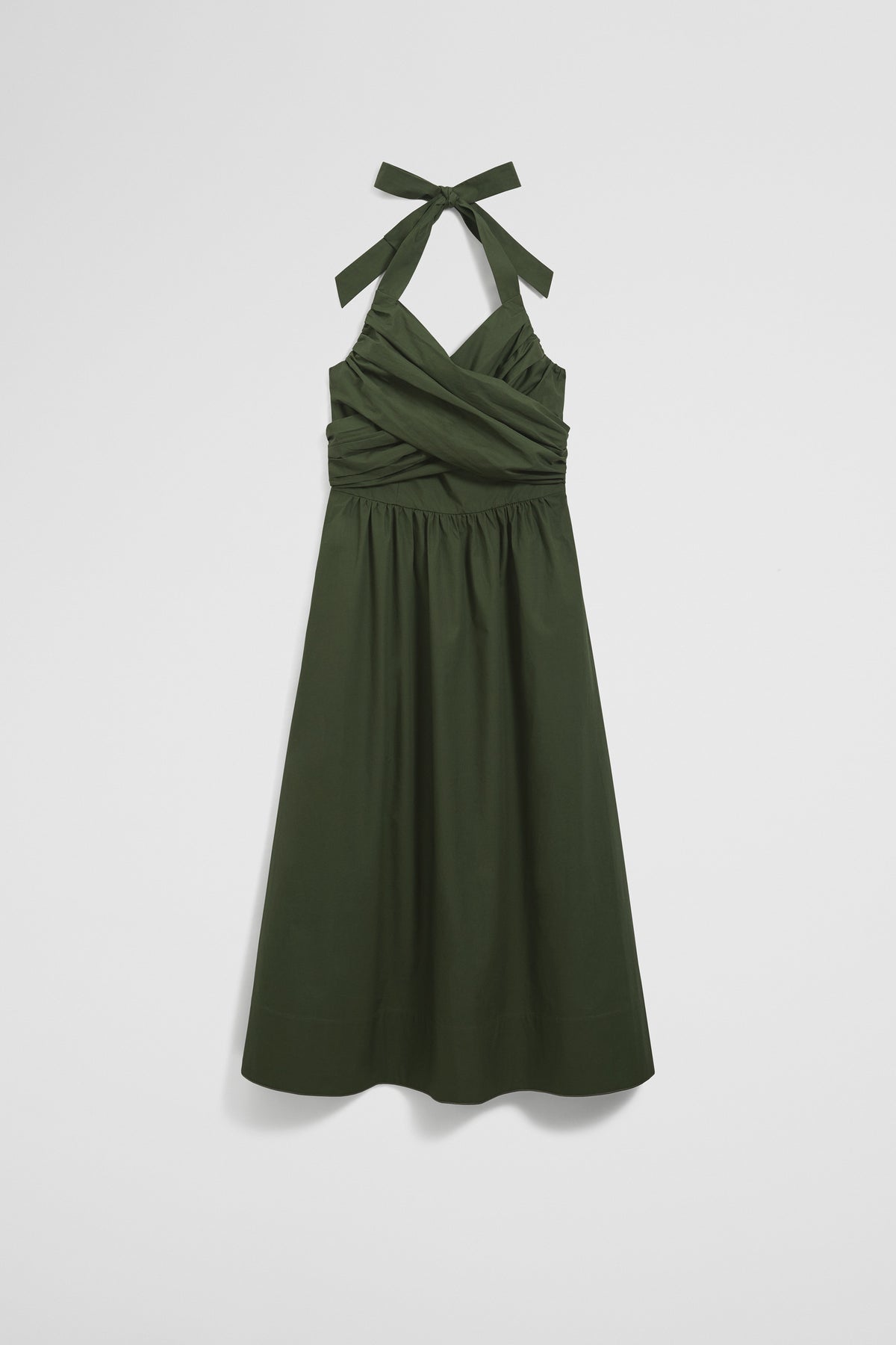 Organically Grown Cotton Halter Detail Midi Dress