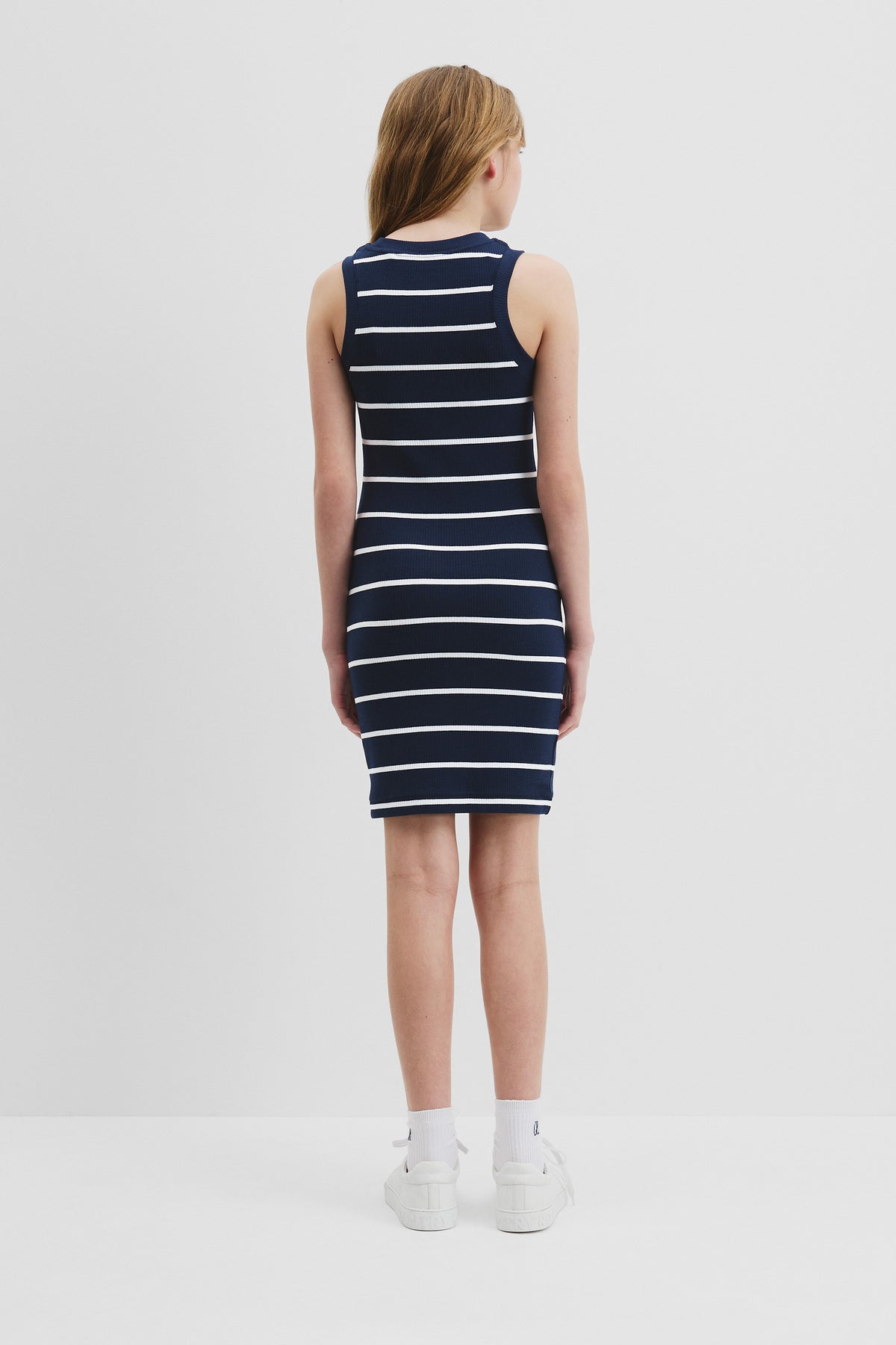 Teen Stripe Rib Tank Dress