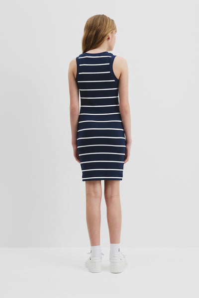 Teen Stripe Rib Tank Dress