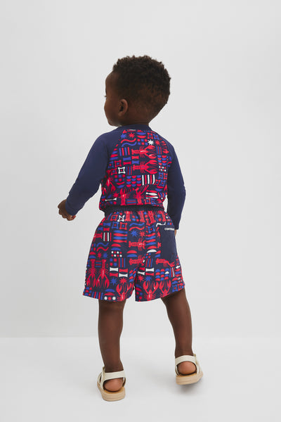 Lobster Geometric Board Short