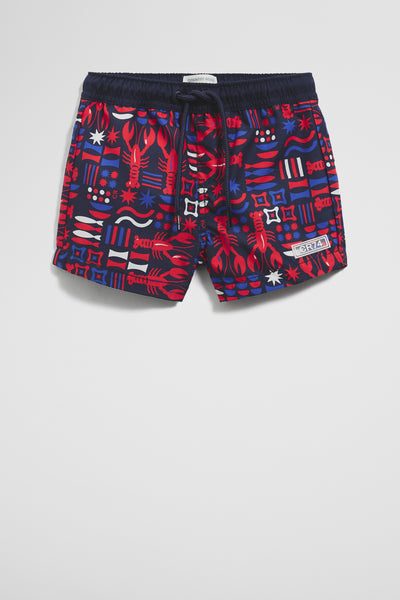 Lobster Geometric Board Short