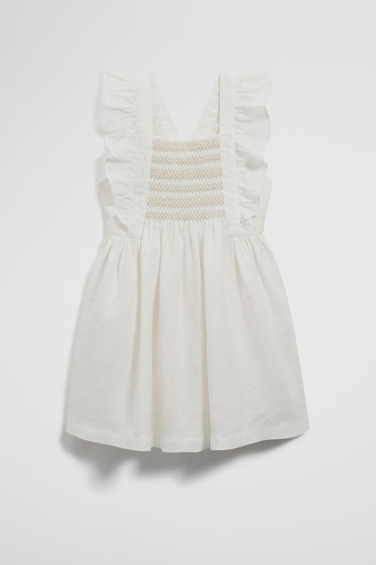 Smock Front Apron Dress