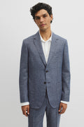 Regular Fit Wool Blend Houndstooth Jacket