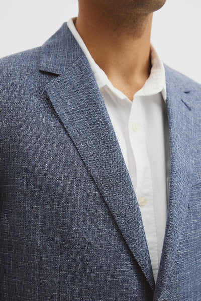 Regular Fit Wool Blend Houndstooth Jacket