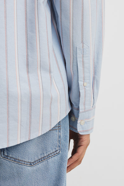 Regular Fit Australian Good Earth Cotton Stripe Oxford Shirt