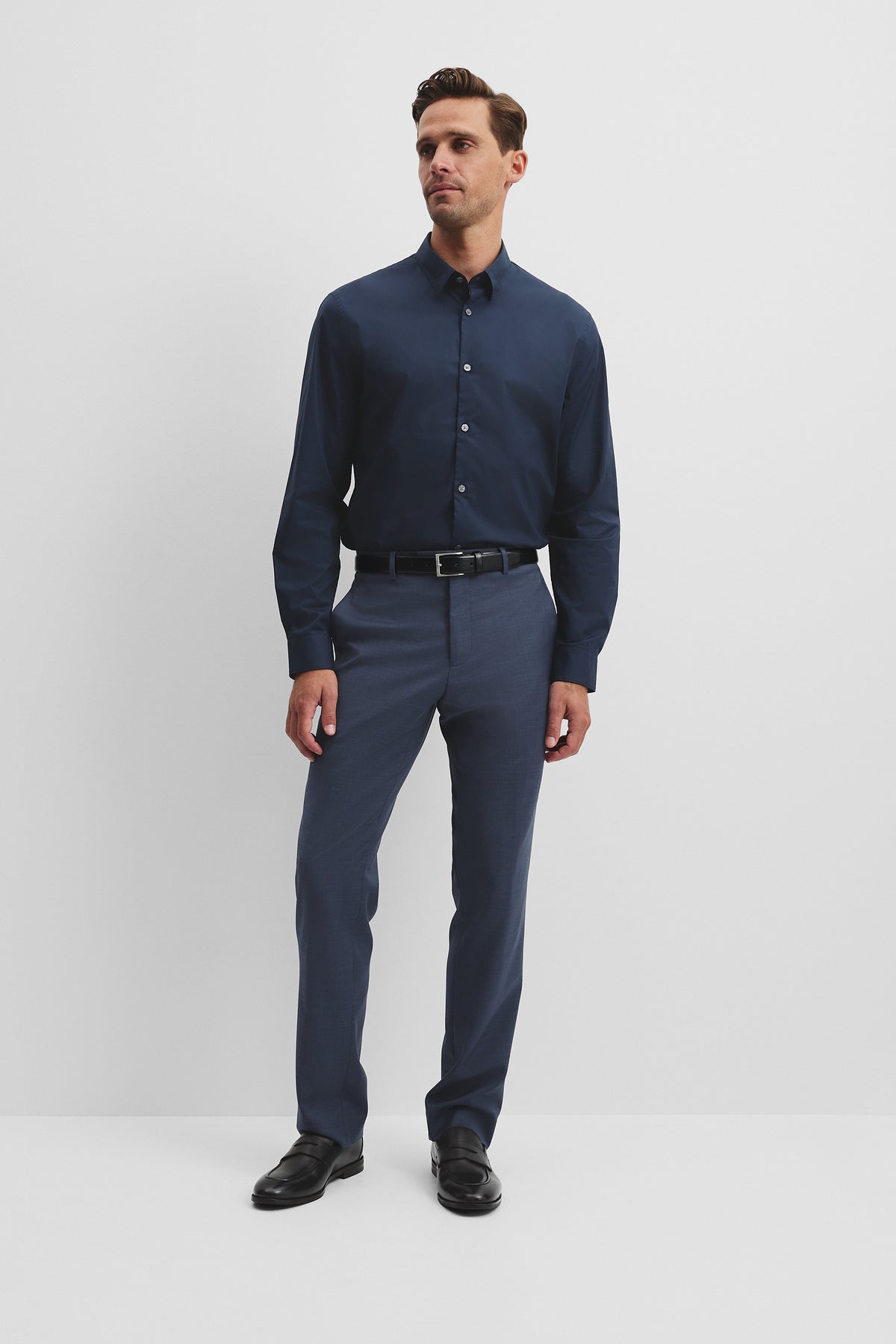 Slim Fit Stretch Cotton Shirt