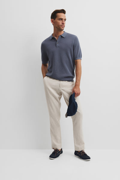 Short Sleeve Australian Good Earth Cotton Pique Knit Polo