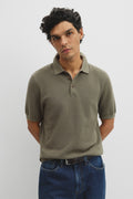 Short Sleeve Australian Good Earth Cotton Pique Knit Polo