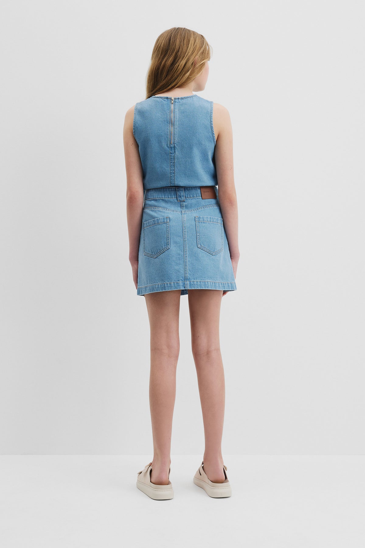 Teen Denim Pocket Mini Skirt