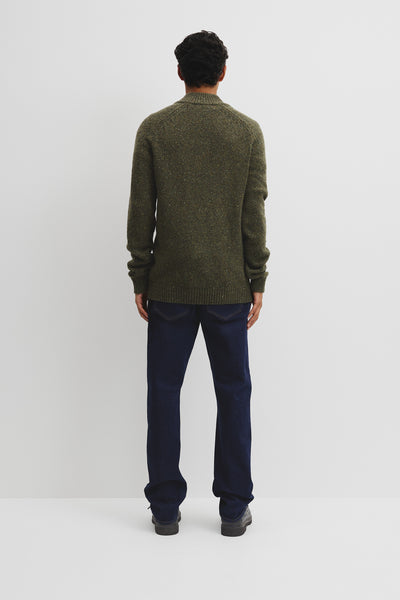 Merino Nep Quarter Zip Knit
