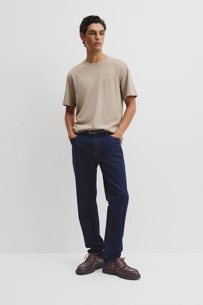 Brushed Melange Cotton T-Shirt
