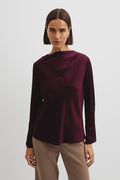 Draped Long Sleeve Shirt