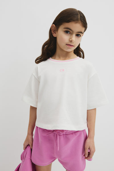 Australian Cotton Short Sleeve Crop Boxy T-Shirt