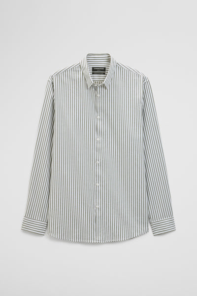 Slim Fit Cotton Stripe Shirt
