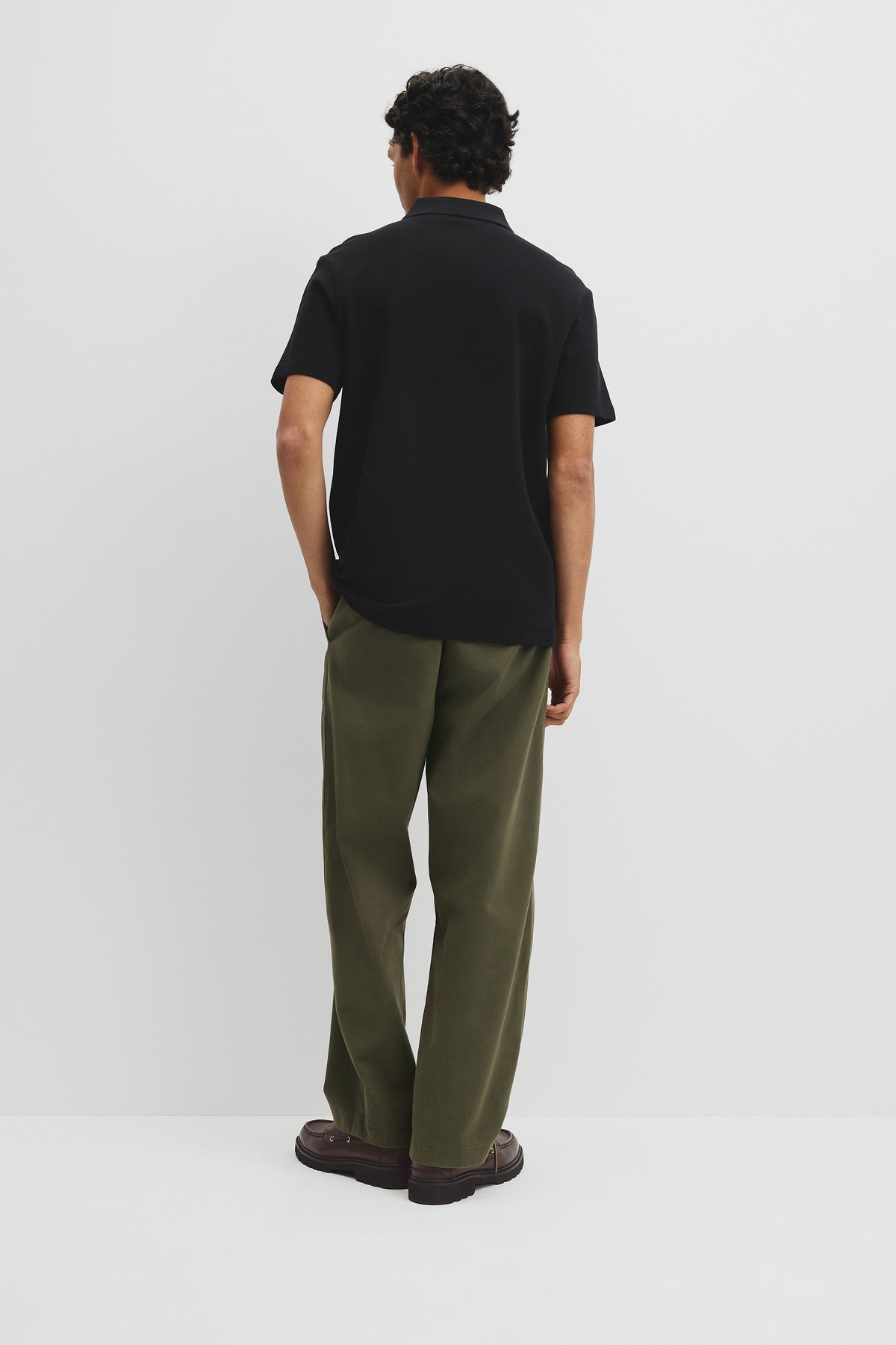 Short Sleeve Waffle Button Polo