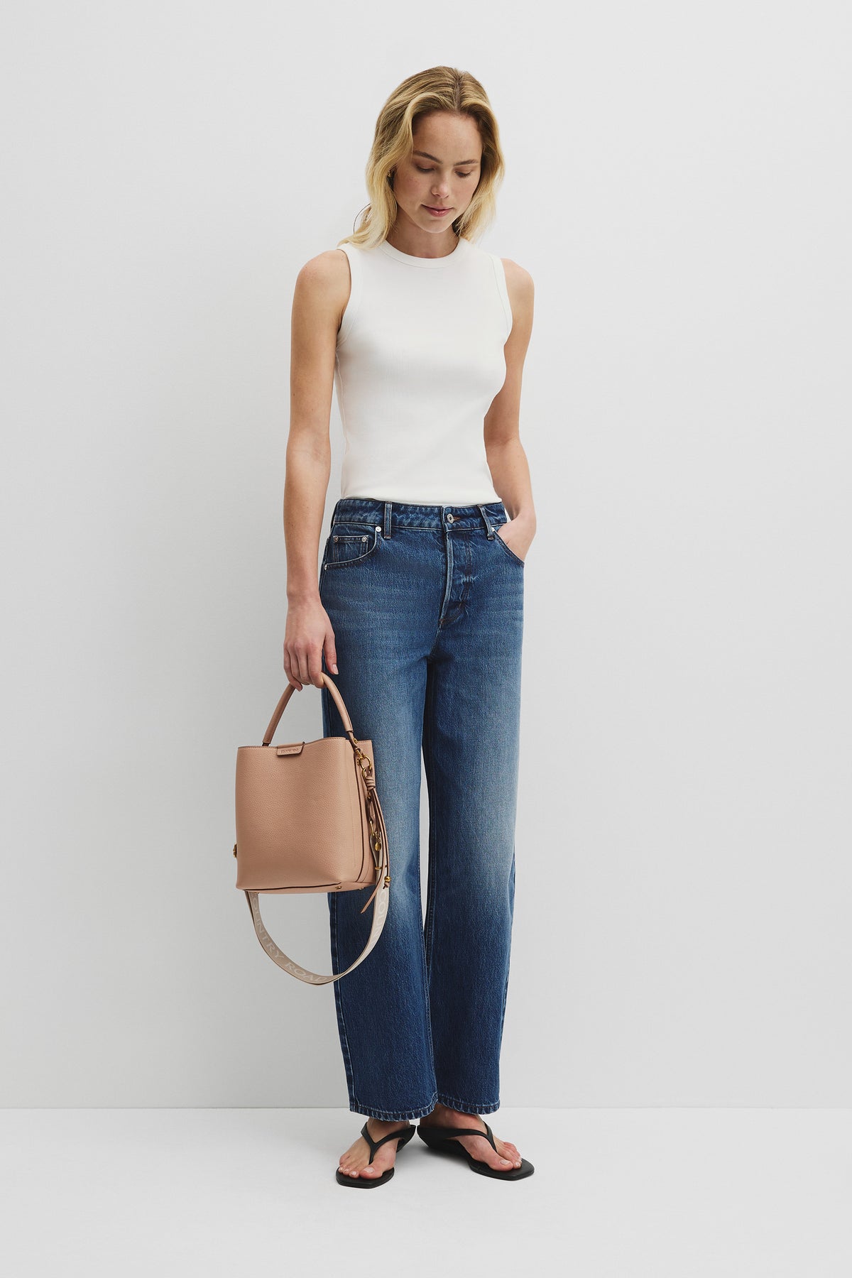 Spliced Bucket Bag