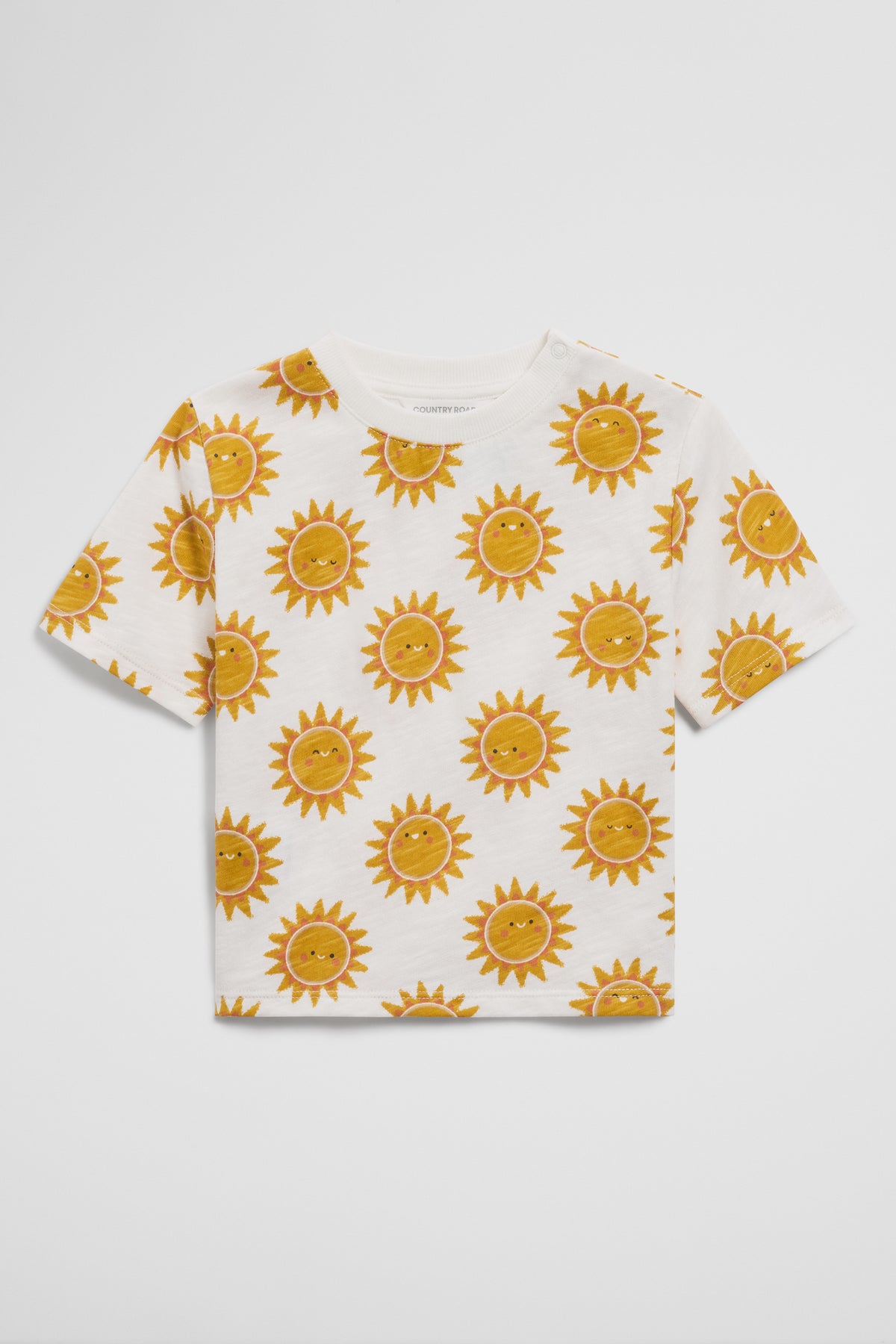 Organically Grown Cotton Short Sleeve Relaxed Sun Print T-Shirt