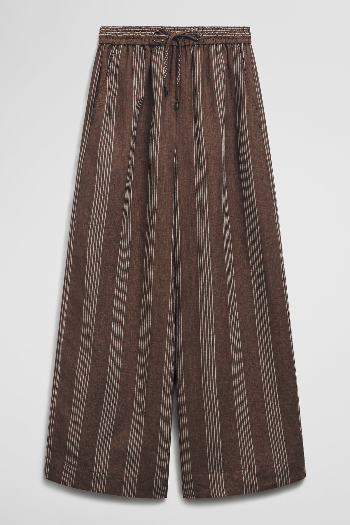 Stripe Linen Pull On Pintuck