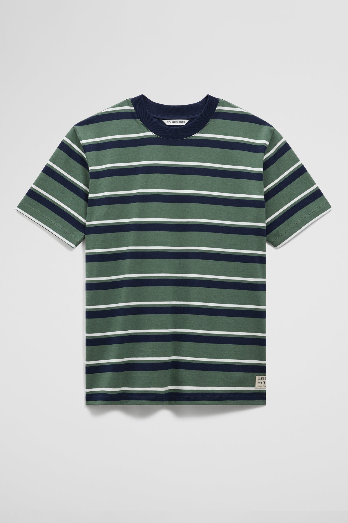 Teen Australian Cotton Relaxed Stripe Short Sleeve T-Shirt