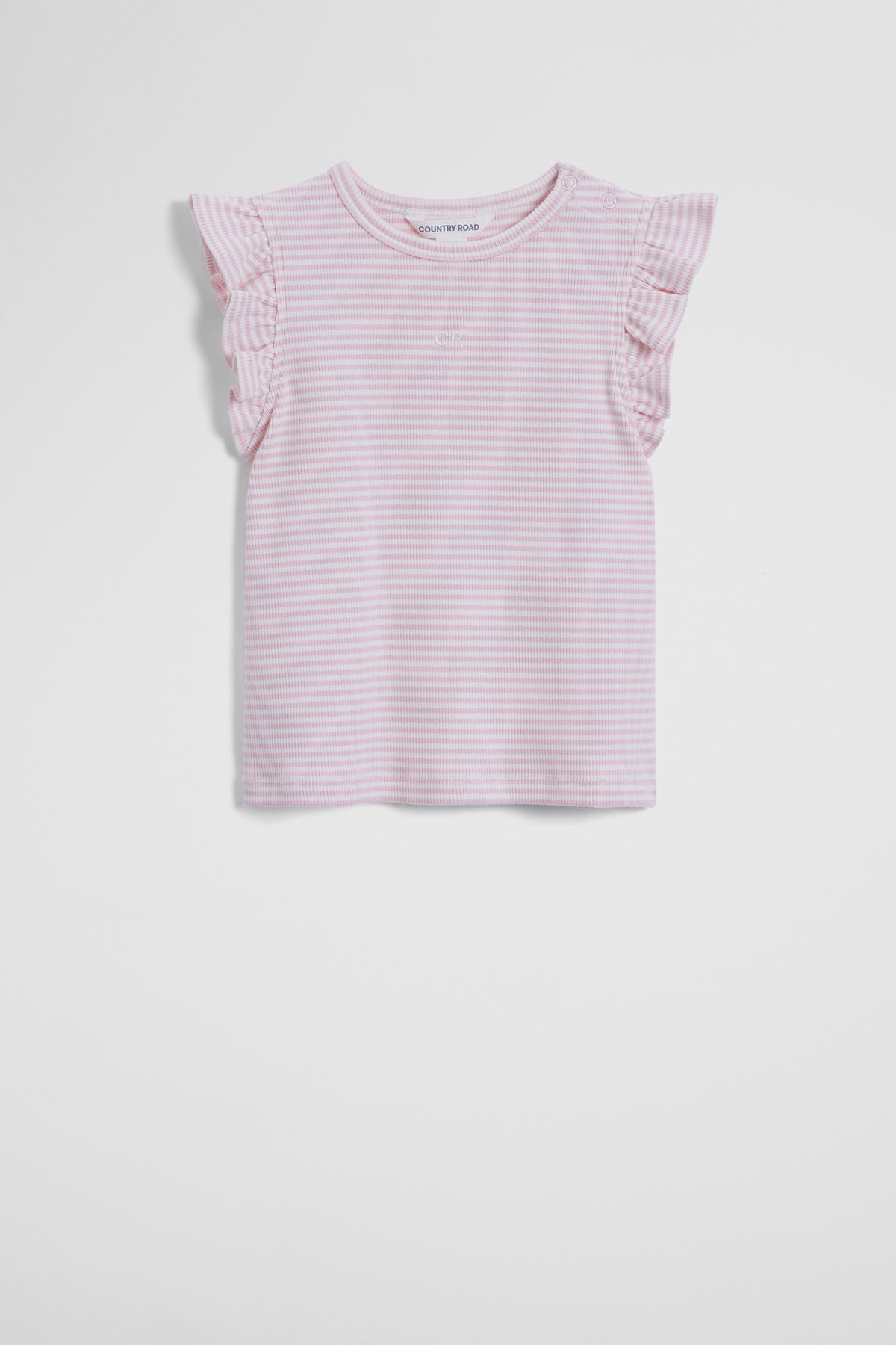 Australian Cotton Blend Short Sleeve Stripe Rib T-Shirt