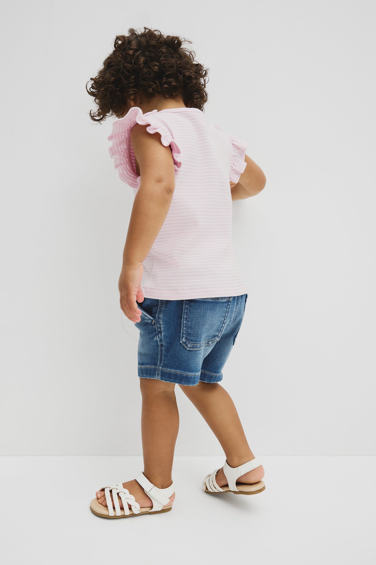 Australian Cotton Blend Short Sleeve Stripe Rib T-Shirt