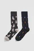 Bar Sock Pack Of 2