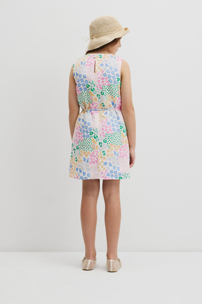 Teen Sleeveless Print Shift Dress