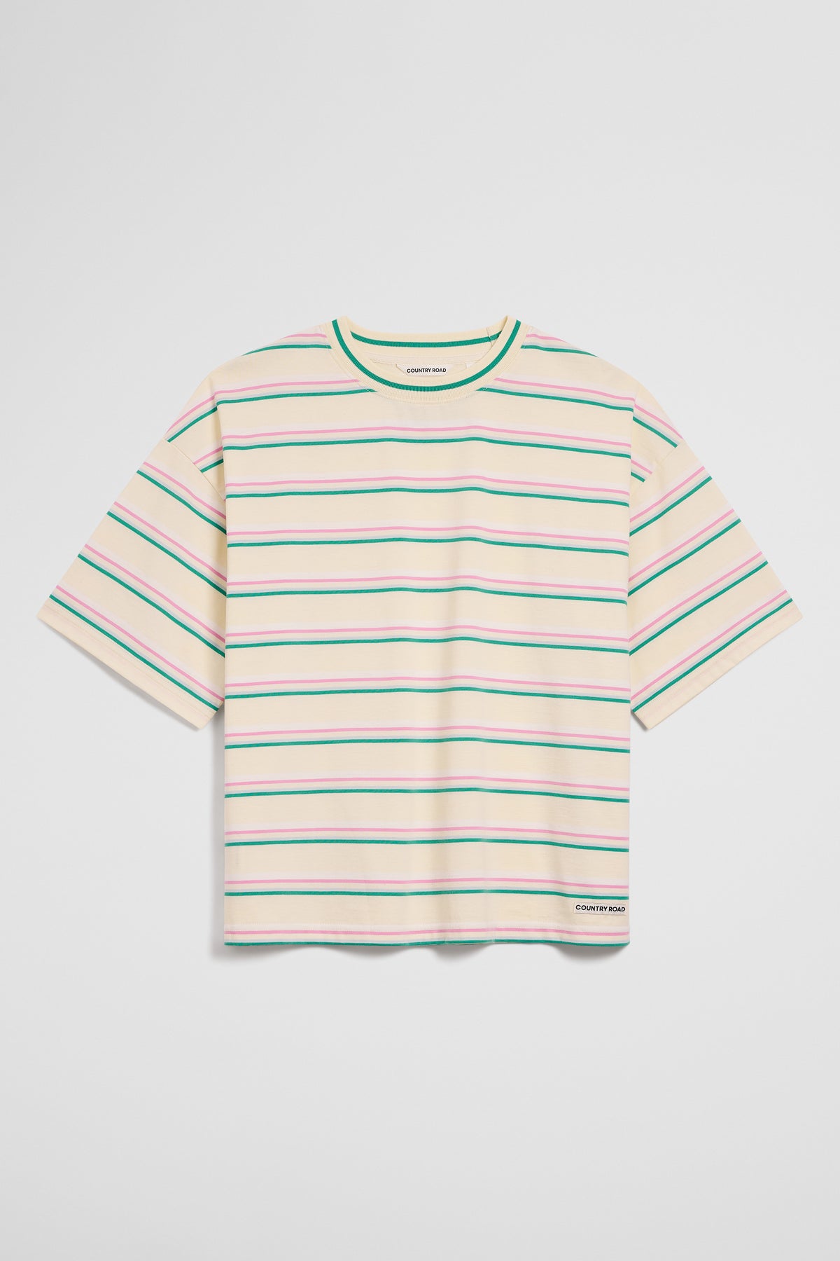 Teen Short Sleeve Oversized Stripe T-Shirt